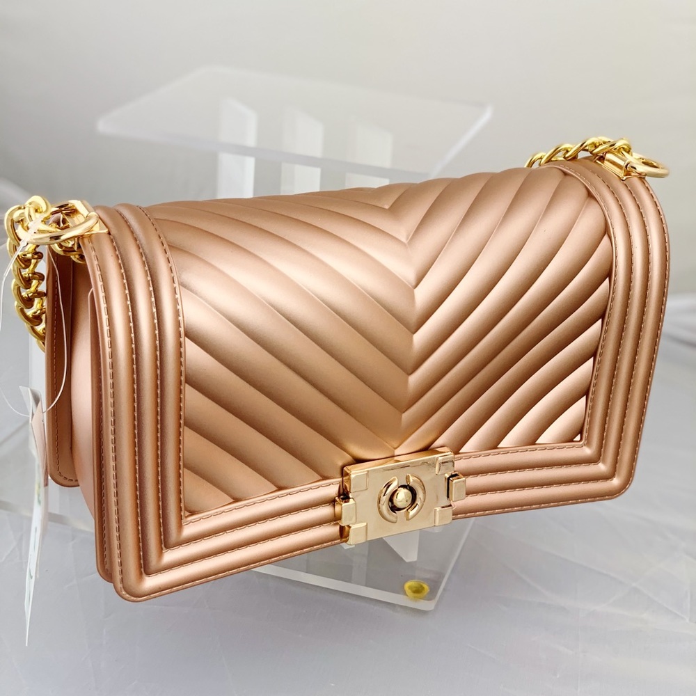 Jelly  Rose Gold Handbag Crossed body Purse - Picture 8 of 8